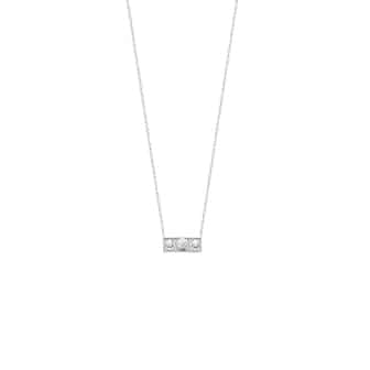 Collier barette zircon argent
