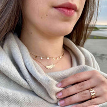 Collier plaqué or Plume