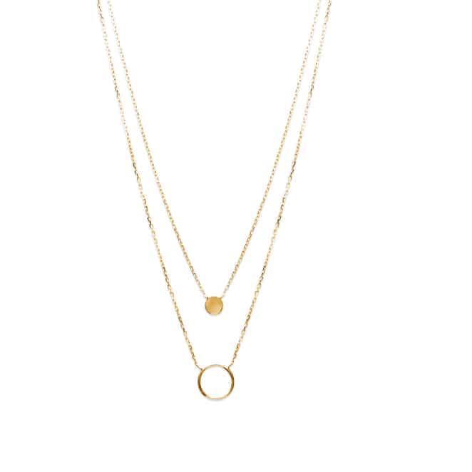 Collier double plaqué or