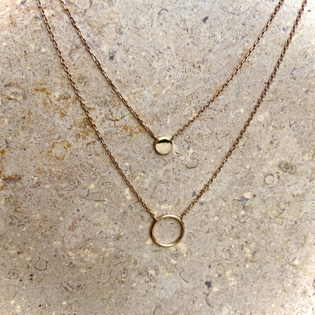 Collier double chaine plaqué or