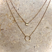 Collier double chaine plaqué or