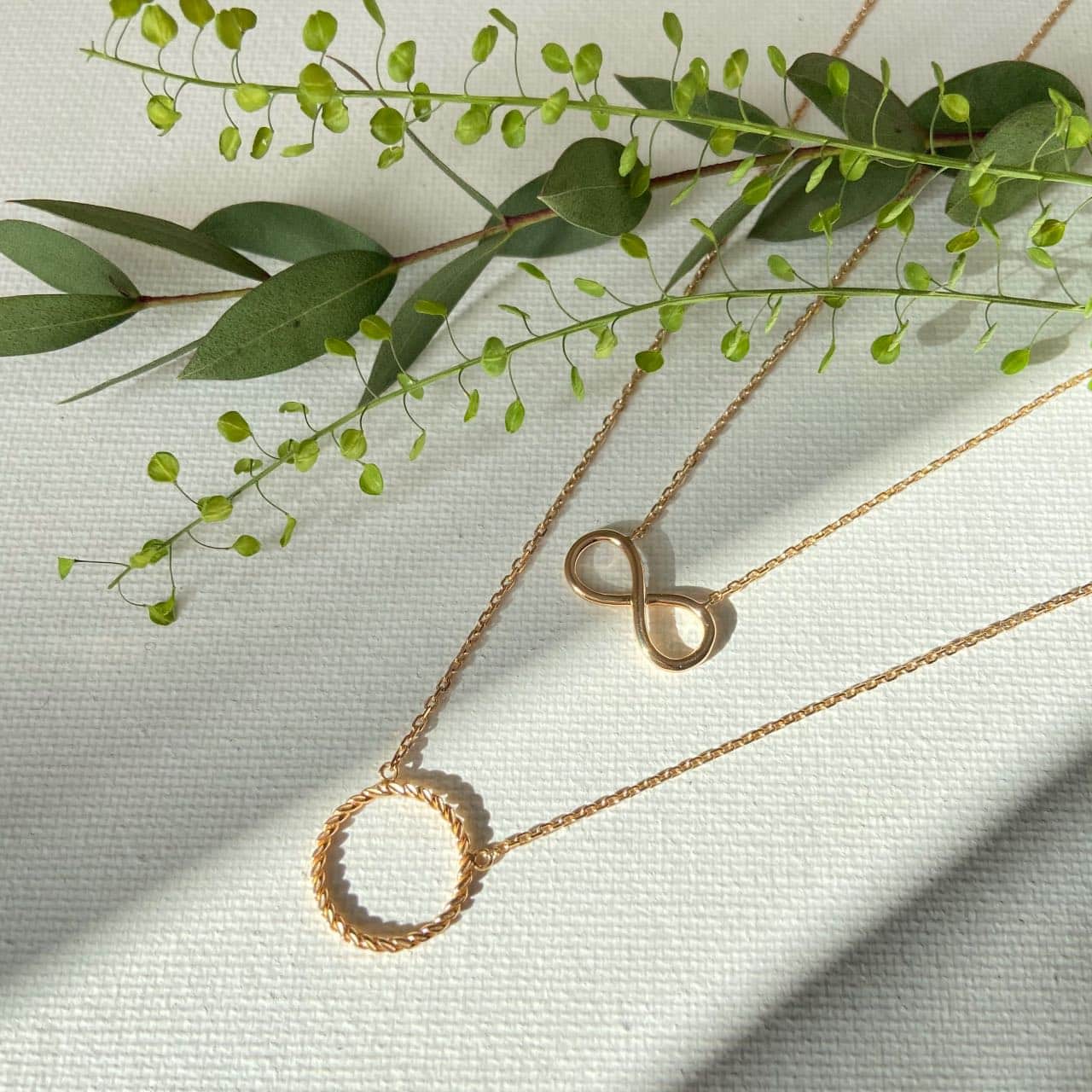 duo de colliers cercle plaqué or femme