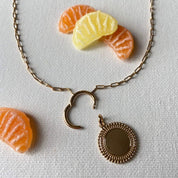 Collier plaqué or accroche pendentif