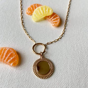 collier avec pendentif amovible plaqué or