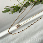 duo des colliers plaqué or 18k