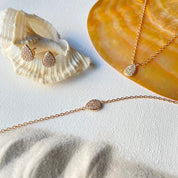 Collier plaqué or goutte d'eau oxyde de zirconium