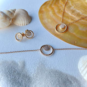 Collier plaqué or zirconiums