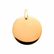 Pendentif lisse bombé plaqué or