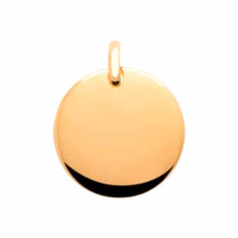 Pendentif lisse bombé plaqué or