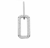 Pendentif argent fantaisie rectangle