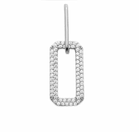 Pendentif argent fantaisie rectangle
