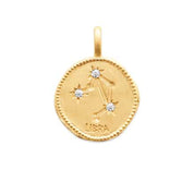 Pendentif signe du zodiaque plaqué or Constellation Balance