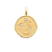 Pendentif signe du zodiaque plaqué or Constellation Balance