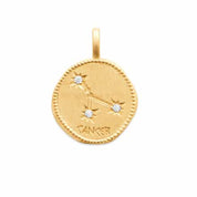 Pendentif signe du zodiaque plaqué or Constellation Cancer