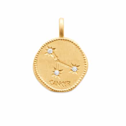 Pendentif signe du zodiaque plaqué or Constellation Cancer