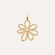 Pendentif fleur plaqué or