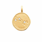 Pendentif signe du zodiaque plaqué or Constellation Taureau