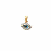 gros plan pendentif oeil bleu