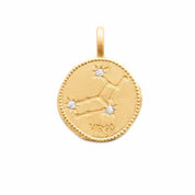 Pendentif signe du zodiaque plaqué or Constellation Vierge