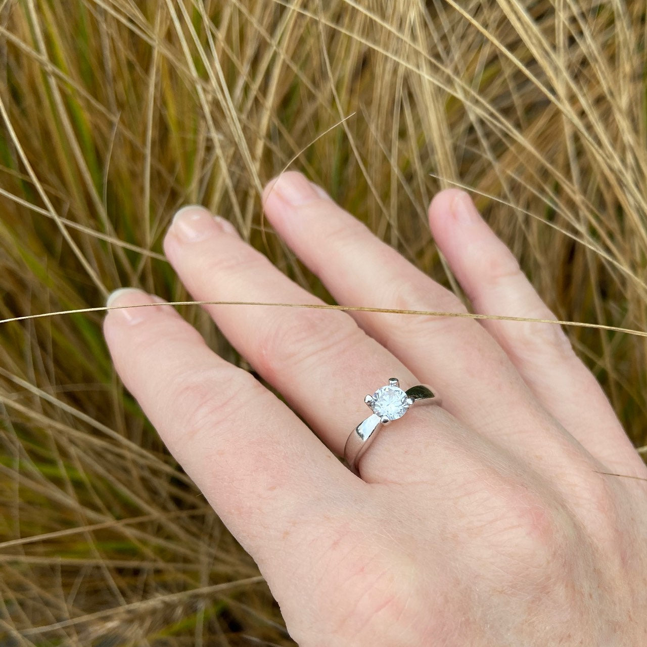 Bague solitaire argent Emma