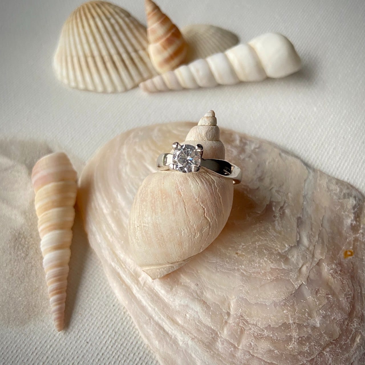 Bague de fiançailles en argent