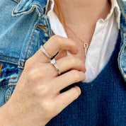 Bague argent rhodié