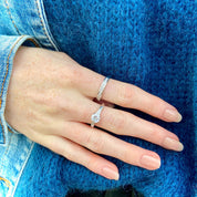 bague argent avec zirconium