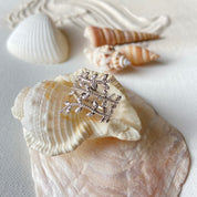 bague en argent feuillage oxyde zirconium