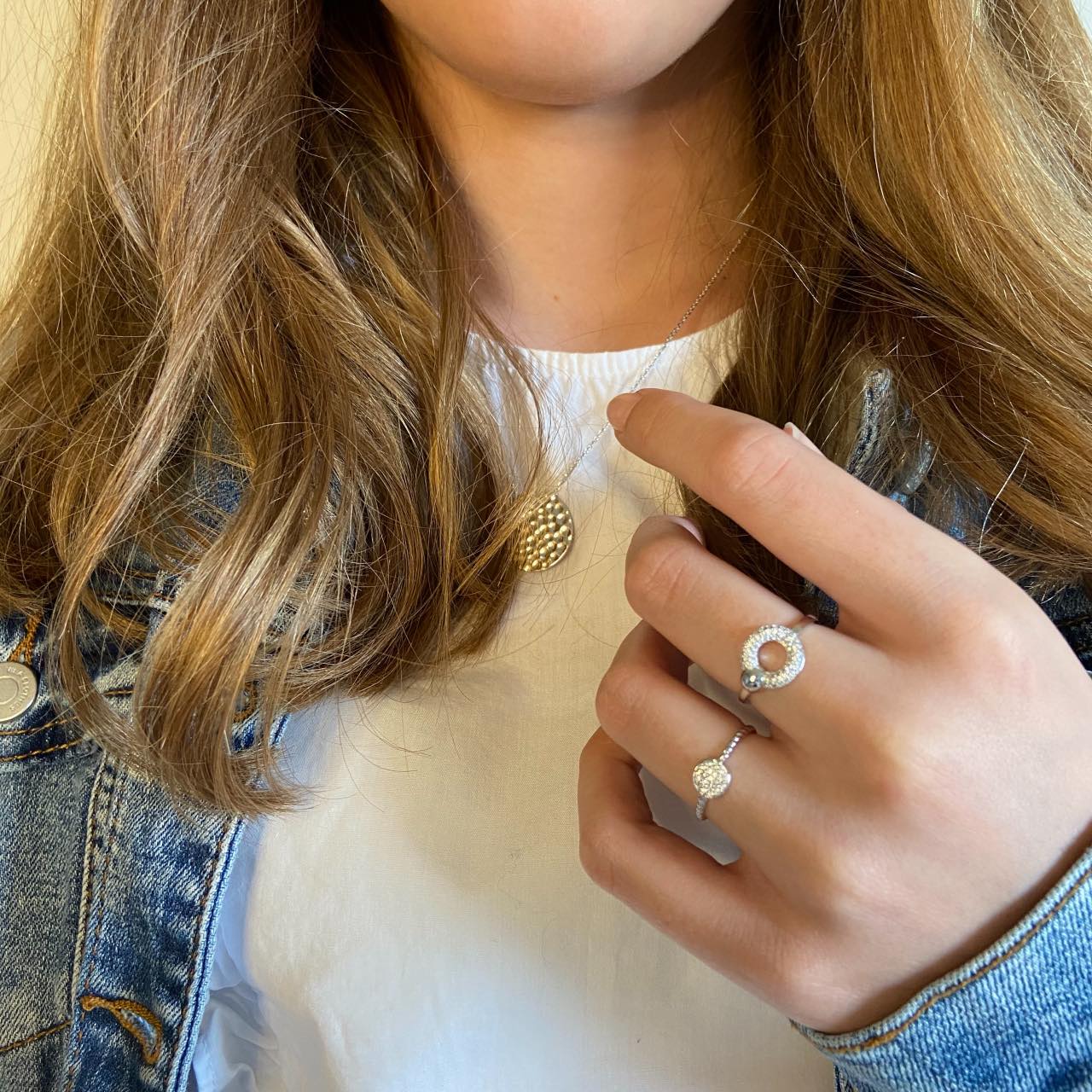 Bague argent brillant zircon