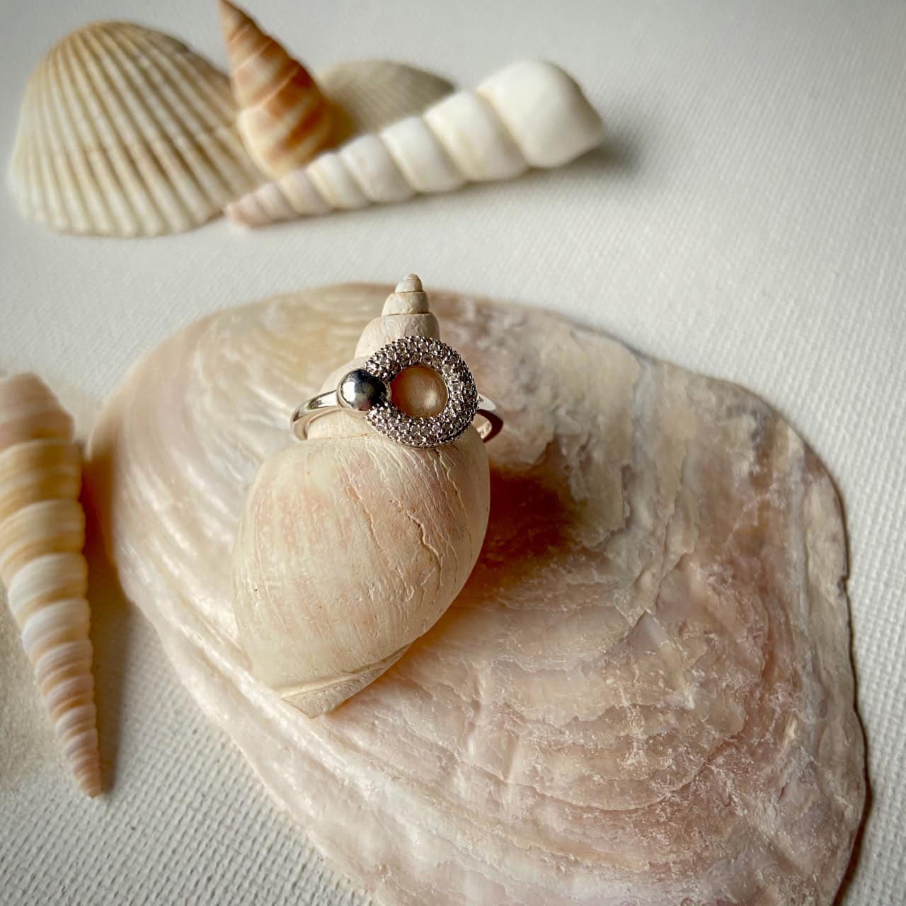 Bague argent zirconium