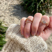 Bagues fines plaqué or ajourées