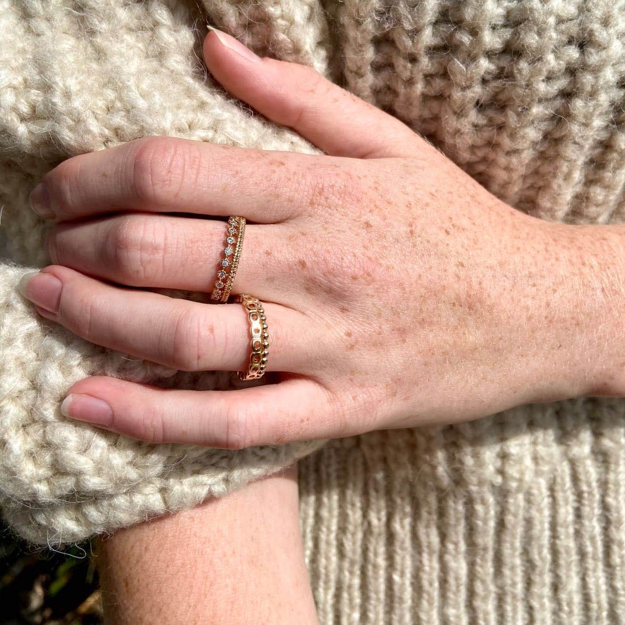 Anneaux fins plaqué or