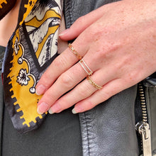 Bague double barrette plaqué or Ludivine