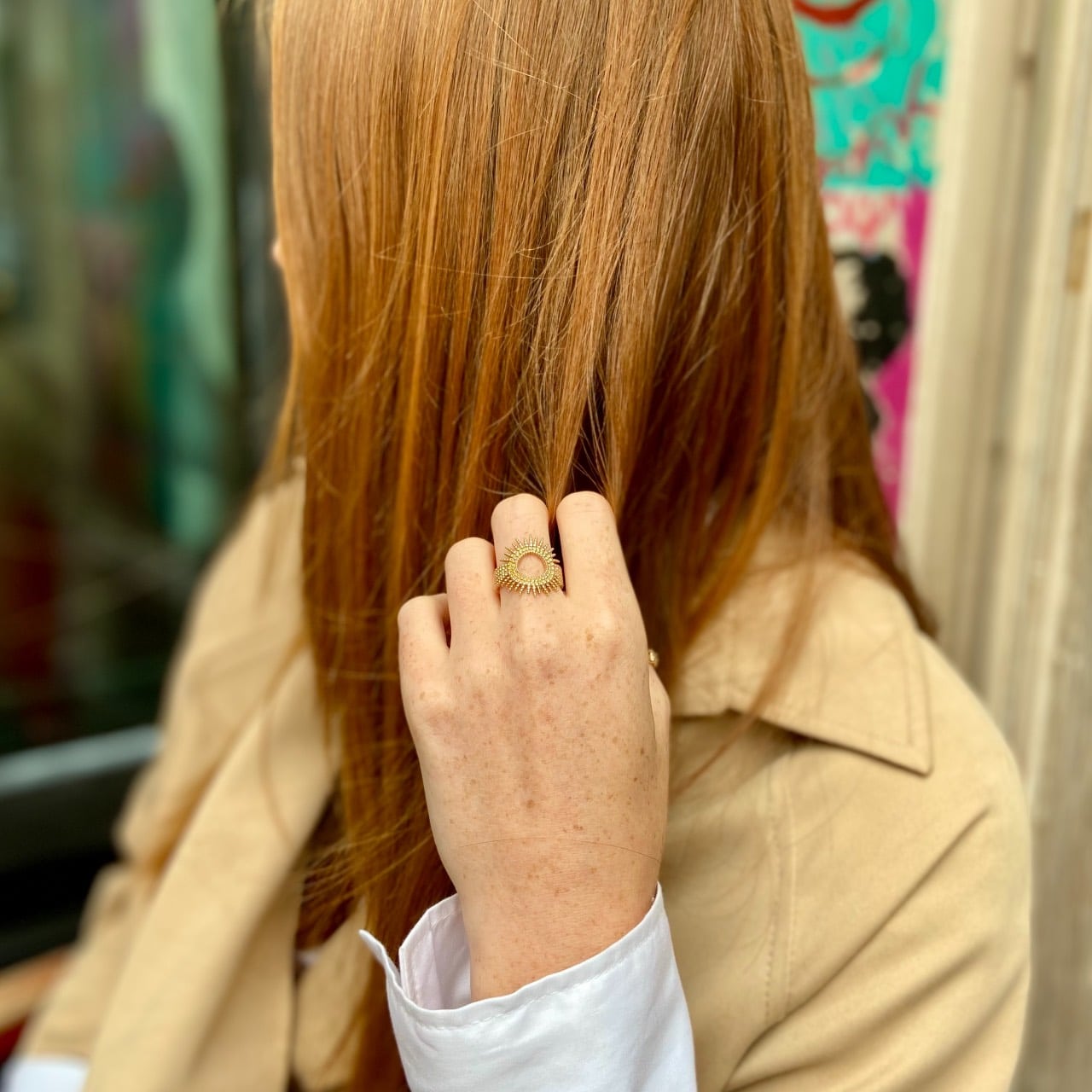 Bague ajourée en plaqué or