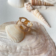 bague anneaux entrecroisés en plaqué or