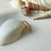 bague plaqué or 3 microns rail zirconium