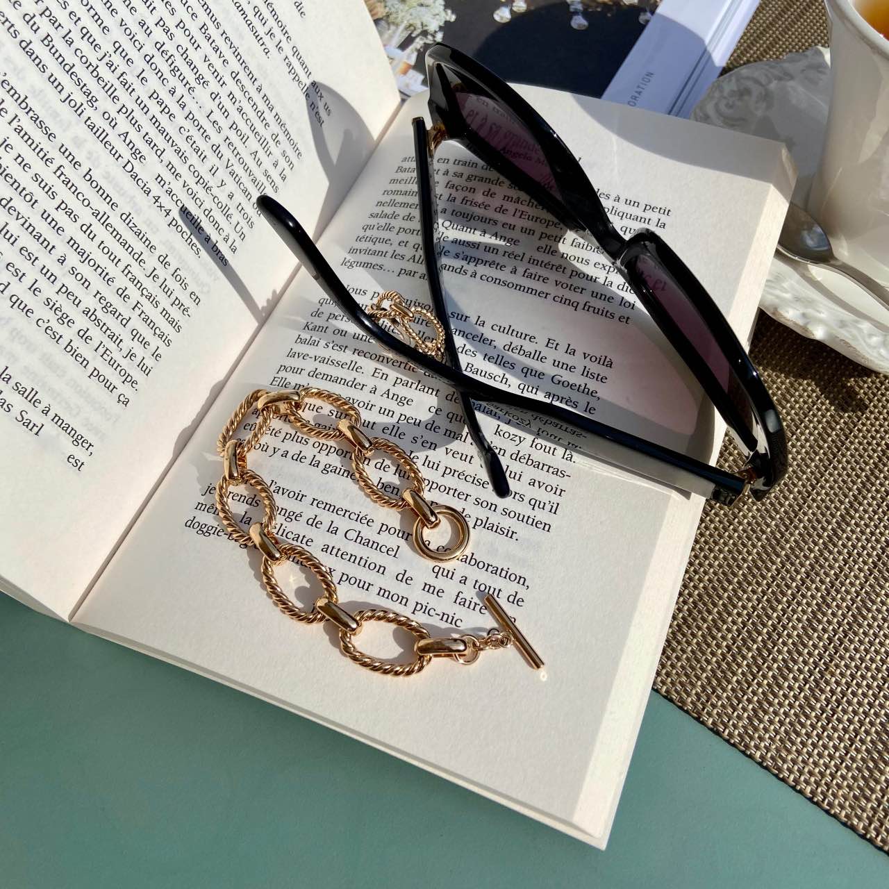 Bague plaqué or fantaisie chic