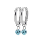 petites créoles argent et bleu