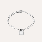 Gros bracelet cadenas argent Cléo