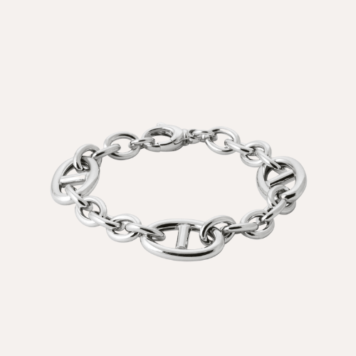 Bracelet maille marine argent Inès