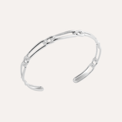 Bracelet jonc argent maille cheval