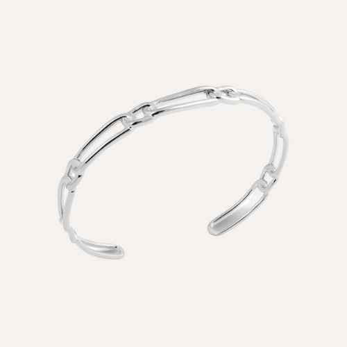 Bracelet jonc argent maille cheval