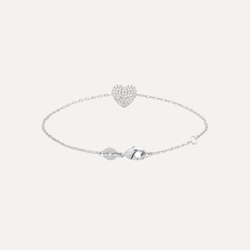 Bracelet coeur argent