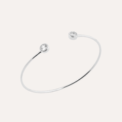 Bracelet jonc argent zircon Elsa