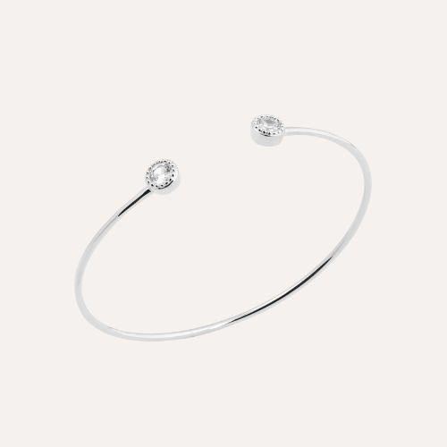 Bracelet jonc argent zircon Elsa