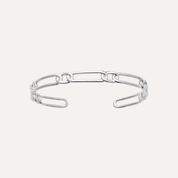 Bracelet jonc argent maille cheval