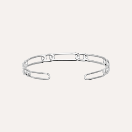 Bracelet jonc argent maille cheval