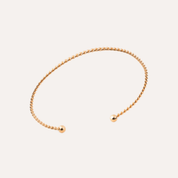 Bracelet jonc plaqué or torsadé