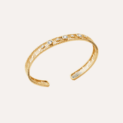 Bracelet jonc plaqué or zircon