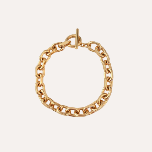 Bracelet maille forçat plaqué or